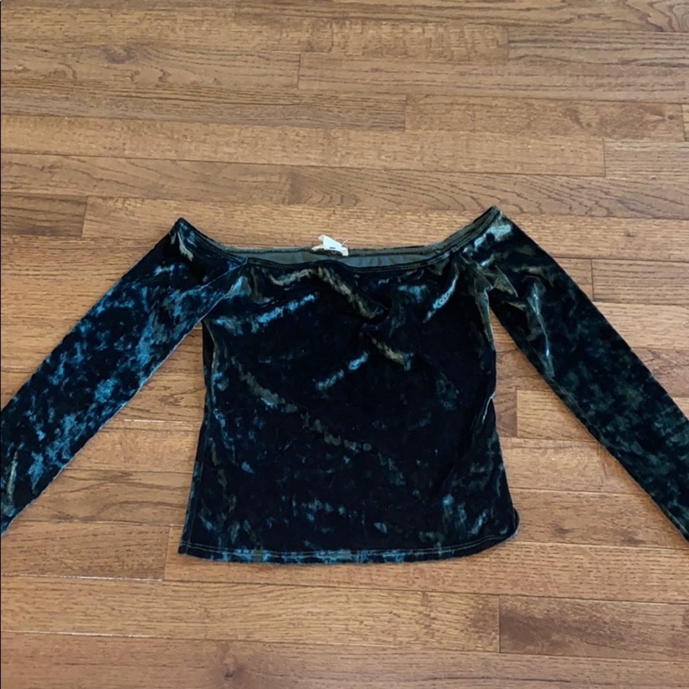 Urban Outfitters Velvet Crop Top